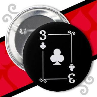 Karten Spielen Kostüm 3 Clubs Karte Drei Karten Button