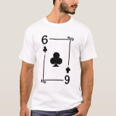 Karten Spielen Kostüm 6 Clubs Karte Six Karte T-Shirt (Vorderseite)