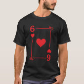 Karten spielen Kostüm 6 Karte 6 des Herzens T-Shirt (Vorderseite)