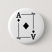 Karten Spielen Kostüm-Ace-Diamanten-Karte Button (Vorderseite)