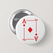 Karten Spielen Kostüm-Ace-Diamanten-Karte Button (Vorne & Hinten)