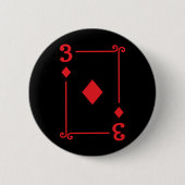 Karten spielen Kostüm Drei Karten Drei Karten Button (Vorderseite)