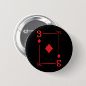 Karten spielen Kostüm Drei Karten Drei Karten Button (Vorne & Hinten)