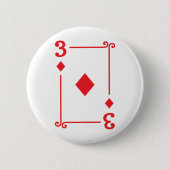 Karten spielen Kostüm Drei Karten Drei Karten Button (Vorderseite)