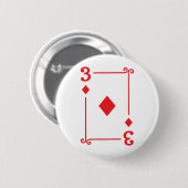Karten spielen Kostüm Drei Karten Drei Karten Button (Vorne & Hinten)