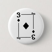 Karten spielen Kostüm Drei Karten Drei Karten Button (Vorderseite)