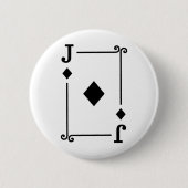 Karten spielen Kostüm Jack Diamonds Card Jack Kart Button (Vorderseite)