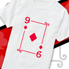 Karten spielen Kostüm Nine Card 9 Diamanten T-Shirt