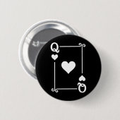 Karten spielen Kostüm Queen Hearts Card Queen Card Button (Vorne & Hinten)