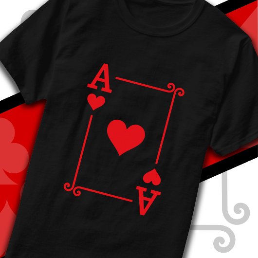 Karten spielen Kostümakkarton Ace Hörkarte Ace Kar T-Shirt