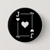Karten spielen Kostüme Jack Herz-Karte-Jack-Karte Button (Vorderseite)