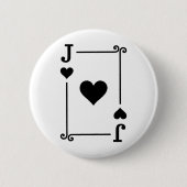 Karten spielen Kostüme Jack Herz-Karte-Jack-Karte Button (Vorderseite)