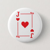 Karten spielen Kostüme Jack Herz-Karte-Jack-Karte Button (Vorderseite)