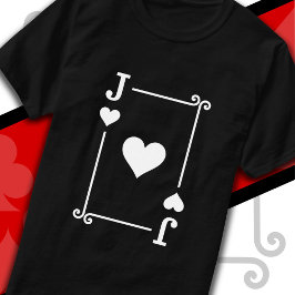 Karten spielen Kostüme Jack Herz-Karte-Jack-Karte T-Shirt