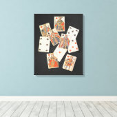 Karten spielen leinwanddruck (Insitu (Holzboden))