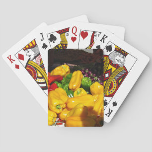 Karten spielen - leuchtende Paprikaschoten Spielkarten