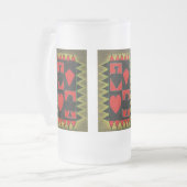 Karten spielen mattglas bierglas (Vorderseite Links)
