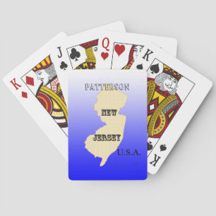 Karten spielen - New Jersey Karte mit City Spielkarten