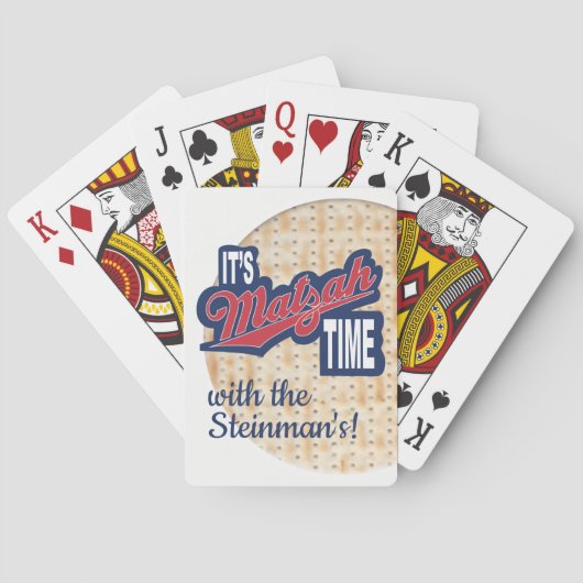 Karten spielen "PASSOVER "It's Matzah Time" Spielkarten (Rückseite)