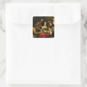 Karten spielen quadratischer aufkleber (Tasche)