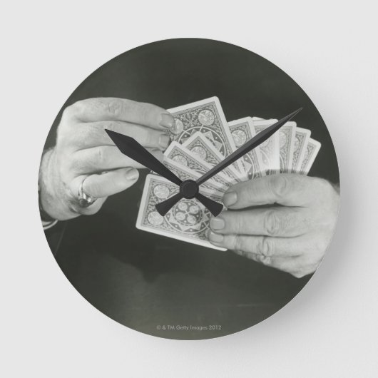 Karten spielen runde wanduhr (Vorderseite)
