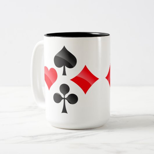 Karten spielen - Tasse (Vorderseite Links)