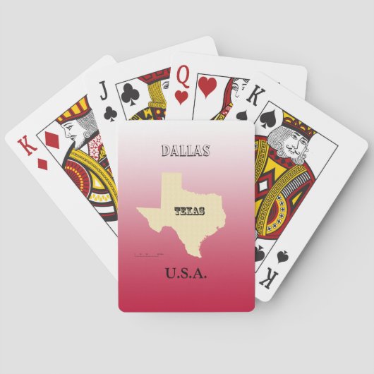 Karten spielen - Texas Karte mit Stadt Spielkarten (Rückseite)