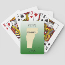 Karten spielen - Vermont Staat Karte mit Stadt