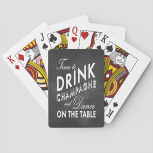 Karten spielen Zeit, Champagner zu trinken Spielkarten