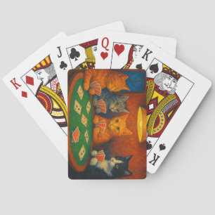 Karten spielende Katzen Spielkarten