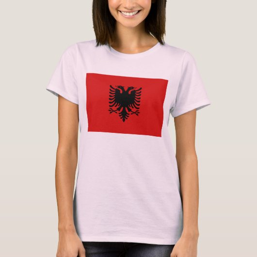 Karten-T - Shirt Albanien-Flaggen-x (Vorderseite)