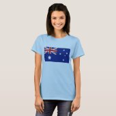 Karten-T - Shirt Australien-Flaggen-x (Vorne ganz)