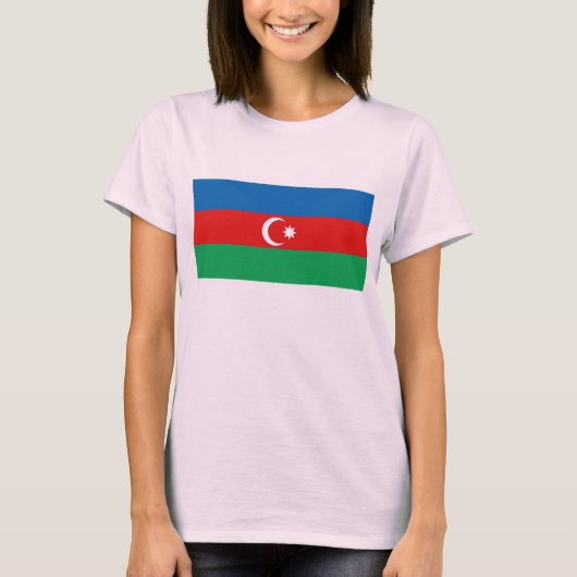 Karten-T - Shirt Azerbaijan-Flaggen-x (Vorderseite)