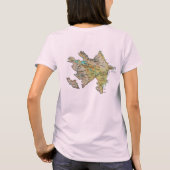 Karten-T - Shirt Azerbaijan-Flaggen-x (Rückseite)