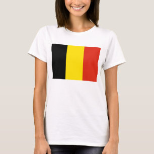 Karten-T - Shirt Belgien-Flaggen-x