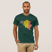 Karten-T - Shirt Belgiens Flagcolor (Vorne ganz)