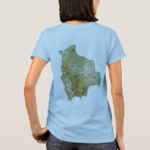 Karten-T - Shirt Bolivien-Flaggen-x (Rückseite)