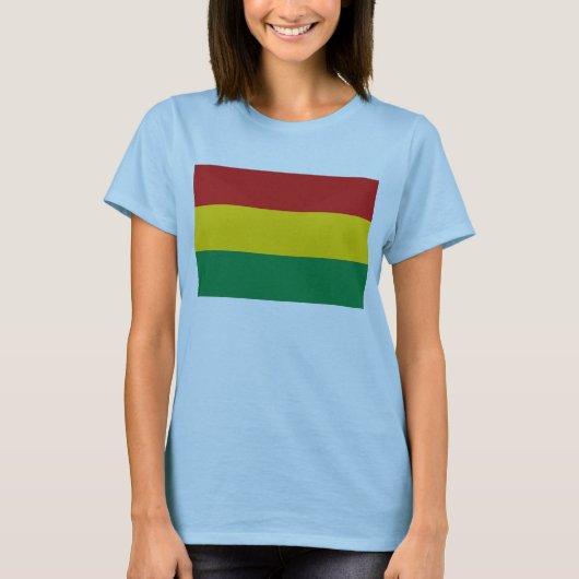 Karten-T - Shirt Bolivien-Flaggen-x (Vorderseite)