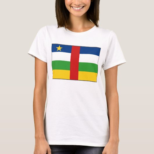 Karten-T - Shirt Centrafrique Flaggen-x (Vorderseite)
