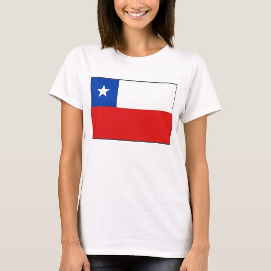 Karten-T - Shirt der Chile-Flaggen-x (Vorderseite)