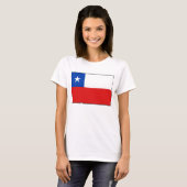 Karten-T - Shirt der Chile-Flaggen-x (Vorne ganz)