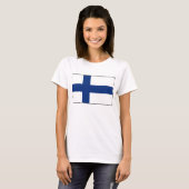 Karten-T - Shirt Finnland-Flaggen-x (Vorne ganz)