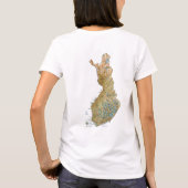 Karten-T - Shirt Finnland-Flaggen-x (Rückseite)