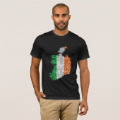 Karten-T - Shirt Irlands Flagcolor (Vorne ganz)