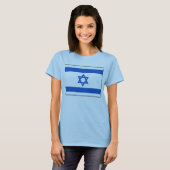 Karten-T - Shirt Israel-Flaggen-x (Vorne ganz)