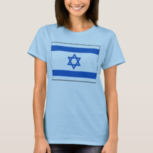Karten-T - Shirt Israel-Flaggen-x