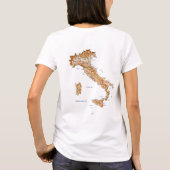 Karten-T - Shirt Italien-Flaggen-x (Rückseite)
