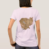 Karten-T - Shirt Kambodscha-Flaggen-x (Rückseite)