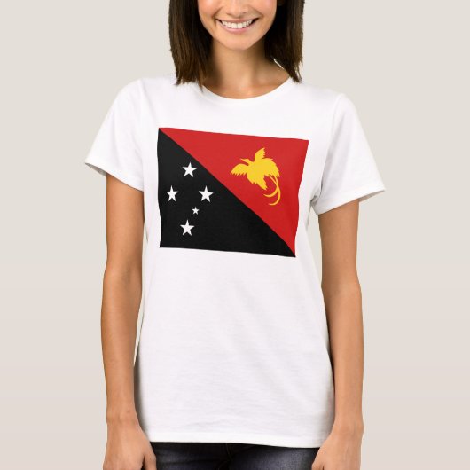 Karten-T - Shirt Papua-Neu-Guinea Flaggen-x (Vorderseite)