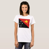 Karten-T - Shirt Papua-Neu-Guinea Flaggen-x (Vorne ganz)